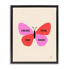 Stupell Industries Create Your Own Magic Framed Floater Canvas Wall Art Design by Jessica Beck