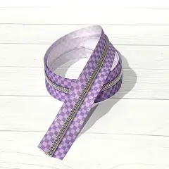 Tonal Check tape with Silver teeth