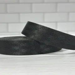 Dark Grey 1&rdquo; Seatbelt Webbing (by the yard)