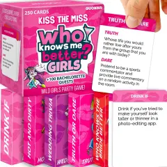 Bachelorette Party Games Kiss The Miss | 250 Cards