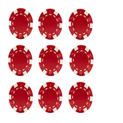 Red Poker Casino Chip Las Vegas Birthday - Edible Cake/Cupcake Party Topper!!! 3 Inch Rounds