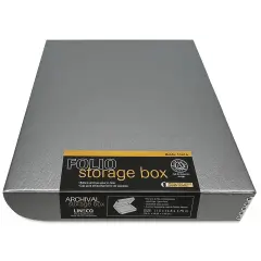 Lineco Folio Archival Storage Box - Metallic Silver, 11" x 14"
