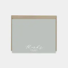 Thanks Script Wedding Note Cards
