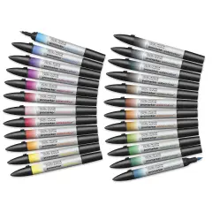Winsor & Newton Promarker Watercolor Markers - Basic Colors, Set of 24