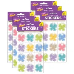 Garden Butterflies Tear & Share Stickers&reg;, 60 Per Pack, 6 Packs