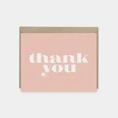 Pink Thank You Note Cards