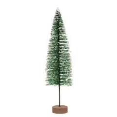 Snowy Bottle Brush Tree 12"