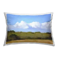 Coastal Countryside View Design by GraffiTee Studios Outdoor Printed Pillow 