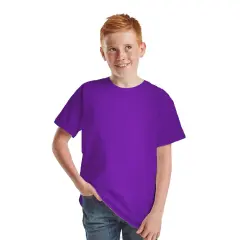BELLA + CANVAS&reg; Youth Short Sleeve Crewneck Jersey T-Shirt Team Purple