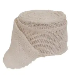 Burlap Ribbon With Reinforced Edges Ivory