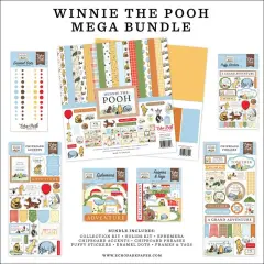 Echo Park Winnie The Pooh 12"x12" Collection Kit Mega Bundle