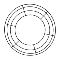 14-Inch Black Metal Round Hoop Hanging WREATH FRAME DIY Home Party Decorations