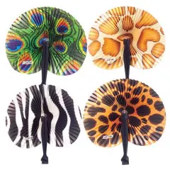 Safari Folding Fans Include 12 Units