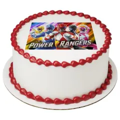 Power Ranger Morphin Time PhotoCake&reg; Edible Cake Topper Icing Image for 6 inch Round cake or larger