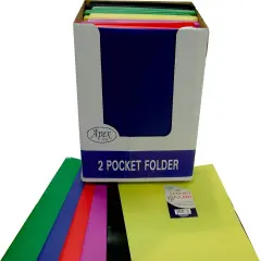 Poly Folders Assorted Colors w/ Holes &ndash; 48 Folders