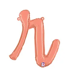 Betallic&reg; 14 inch Script Letter R Rose Gold Air Fill Only