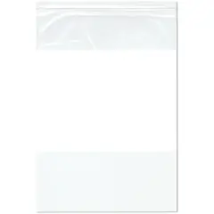Plymor 14" x 20" (Pack of 100), 2 Mil White-Block Zipper Reclosable Plastic Bags
