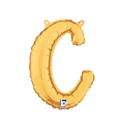 Betallic&reg; 14 inch Script Letter C Gold Air Fill Only