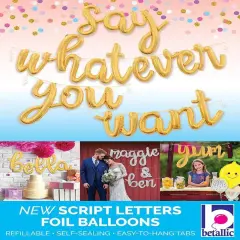 Betallic&reg; 14 Inch Script Letter C Silver Air Fill Only Balloon