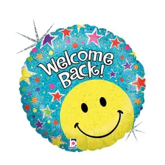Betallic&reg; 18 Inch Welcome Back Smiley Balloon