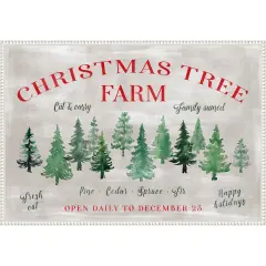 Christmas tree farm sign by Rosana Laiz Blursbyai Framed