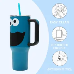 Cookie Monster 40oz Blue Tumbler