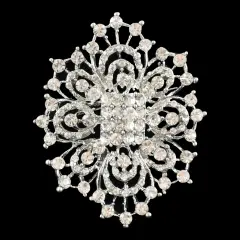 Belagio Enterprises -Rhinestone Brooch - 2 1/2" W x 3" L - BW-140