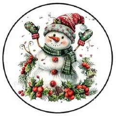 Kitcheniva Christmas Snowman Envelope Seal Label Stickers Glossy/Matte 1.5" to 3"