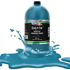 Pouring Masters Ice Blue Metallic Pearl Ready to Pour Acrylic Pouring Paint - Premium 64-Ounce Pre-Mixed Fluid Acrylic Paint - Fluid Art Supplies for Canvas, Wood, Paper, Tile & Rocks