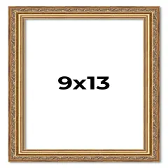 9x13 Museum-Quality Picture Frame with UV-Resistant Acrylic & Acid-Free Backing, Available in 4 Finishes - Gold, Silver, Bronze, and Black