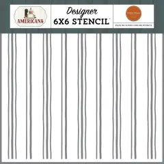 Americana Stencil 6"X6"-Seasonal Stripes