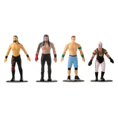 FleXfigs: WWE Superstars - 4 Character Pack - Wrestler Articulated Action Figures, Flex It - Pose It!, Collectible Toy Miniatures, Licensed, Kids 3+