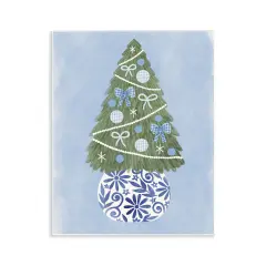 Stupell Industries Blue & White Christmas Tree Wall Plaque By Taylor Shannon Designs