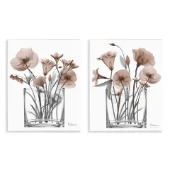 Stupell Industries Contemporary Vases of Flowers 2pc Wall Plaque Set By Albert Koetsier