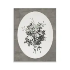 Stupell Industries Round Vignette of Flowers Wall Plaque By Lettered and Lined