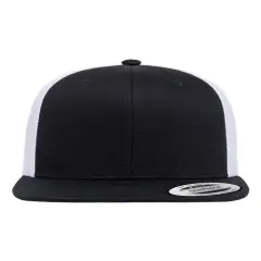 YP Classics&reg; Retro High Profile Trucker Cap Black/ White