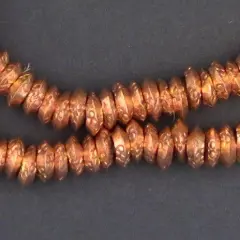 The Bead Chest Copper Ethiopian Wollo Rings (9mm) (Set of 5): Genuine Ethiopian Metal Ring Beads for DIY Jewelry