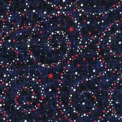 Blue USA Stars Navy Cotton Wideback Fabric per yard