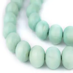 The Bead Chest Natural 18mm Wooden Beads in Green - Turquoise for Jewelry Making &ndash; Round Loose Wood Spacer Beads I Approximately 24 Beads