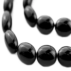 The Bead Chest Oval Onyx Beads (20x13mm)