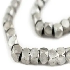 The Bead Chest Silver Diamond Cut Beads (7mm, Large Hole)