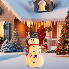 Durable Weatherproof LED Snowman with 200 Lights Easy Assembly 45 x 28 x 60 in