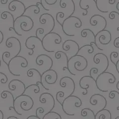 Grey Scroll Cotton Wideback Fabric per yard
