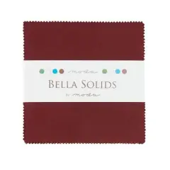 Red Burgundy Bella Solids Charm Pack Precuts