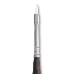 Escoda Perla Toray White Synthetic Travel Brush - Bright, Short Handle, Size 2