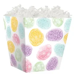 Pack/6: Easter Eggs Sweet Treat Boxes - 4 x 4 x 4-1/2"