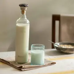 Drink More Glass Water Bottle with Ceramic Stopper - 750ML