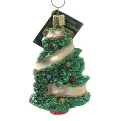 Old World Christmas 4.0 Inch Sentimental Christmas Tree Tree Ornament , Ornament Green