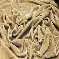 1 Yard Silk Rayon Velvet Fabric 45 Inches Width Gardenia Beige