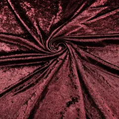 1 Yard Crushed Stretch Panne Velvet Velour Fabric for Dresses Dancewear Loungewear and Costumes Wine
